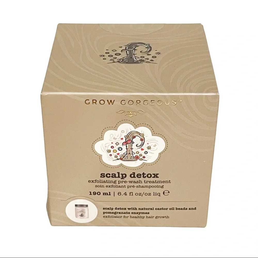 Grow Gorgeous Scalp Detox Exfoliating Pre Wash Treatment Hair Care New NWT 6.4oz